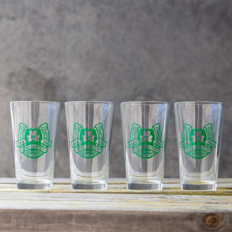 Keep Calm & Get Lucky Pint Glasses - Set of 4